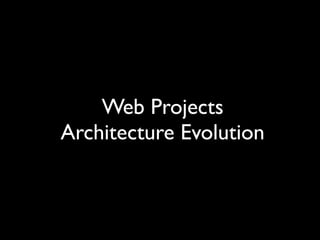 Web Projects
Architecture Evolution
 