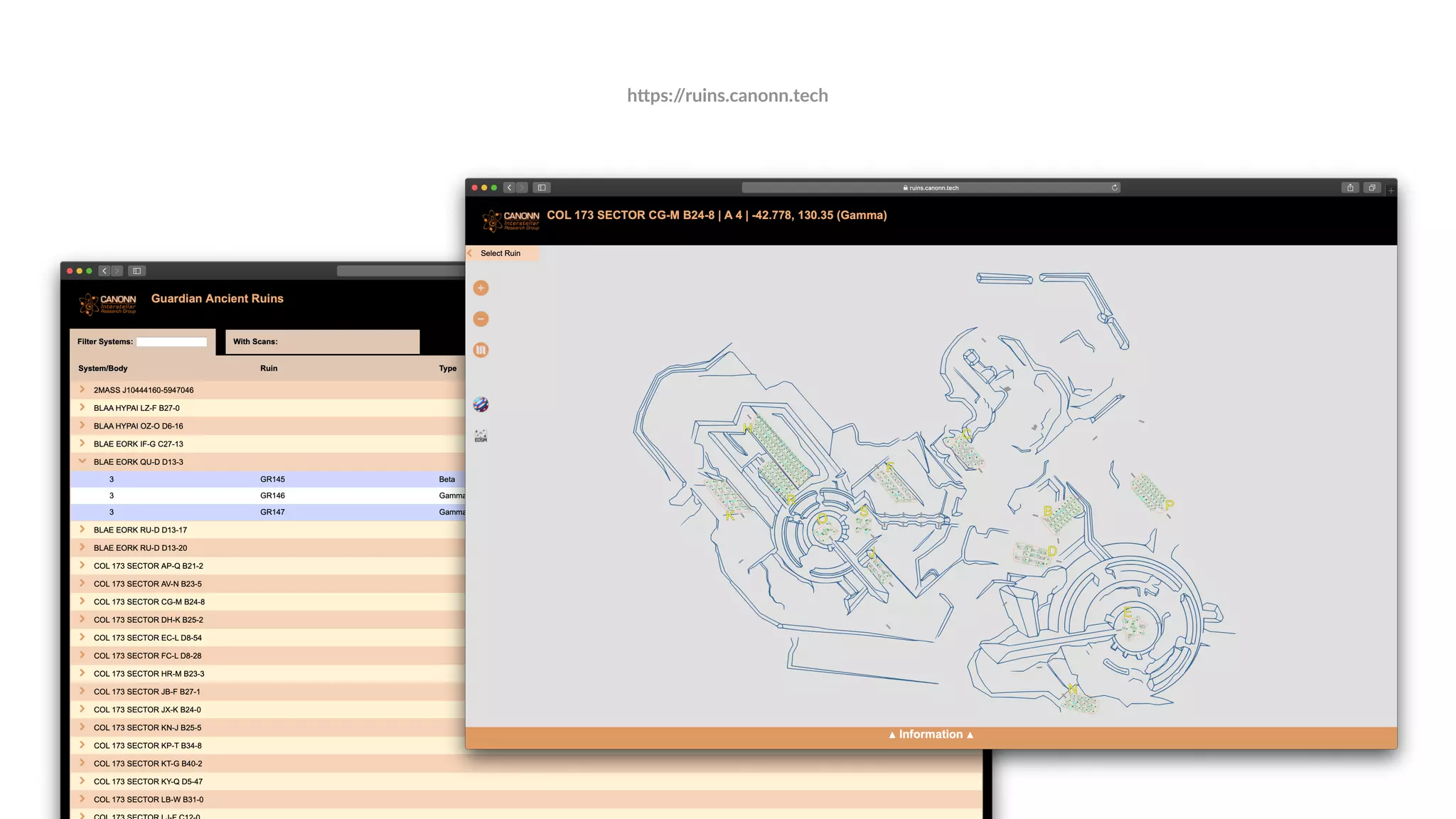 hbps://ruins.canonn.tech
 