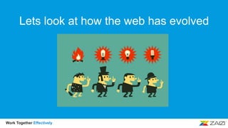 Work Together Effectively
Lets look at how the web has evolved
 
