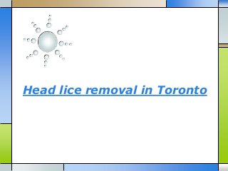 Head lice removal in Toronto

 