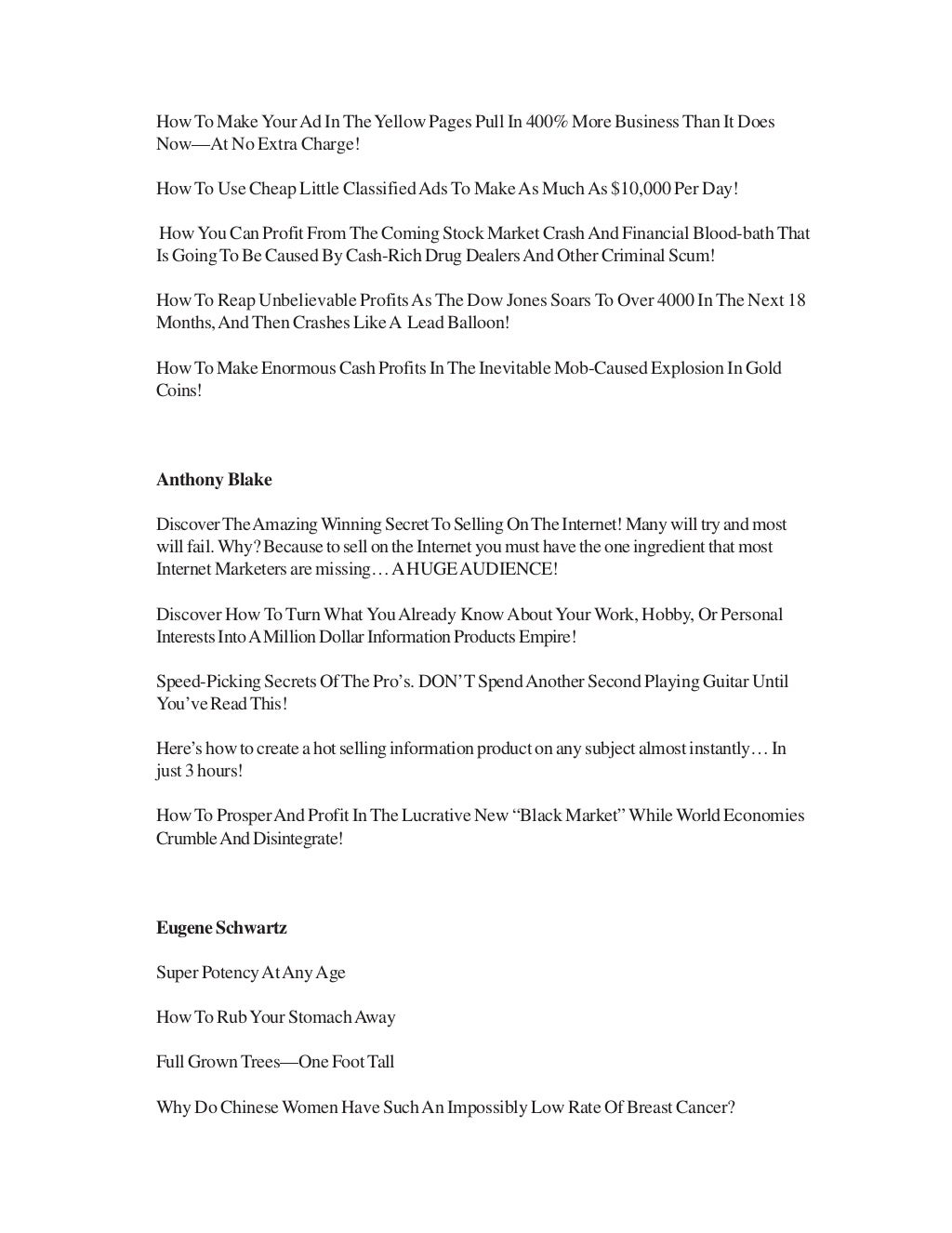 rover headline ideas