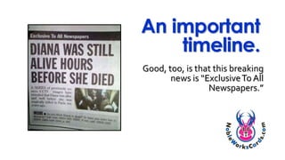 An important
timeline.
Good, too, is that this breaking
news is “ExclusiveTo All
Newspapers.”
 