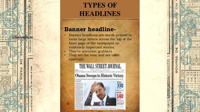 Newspaper Headlines