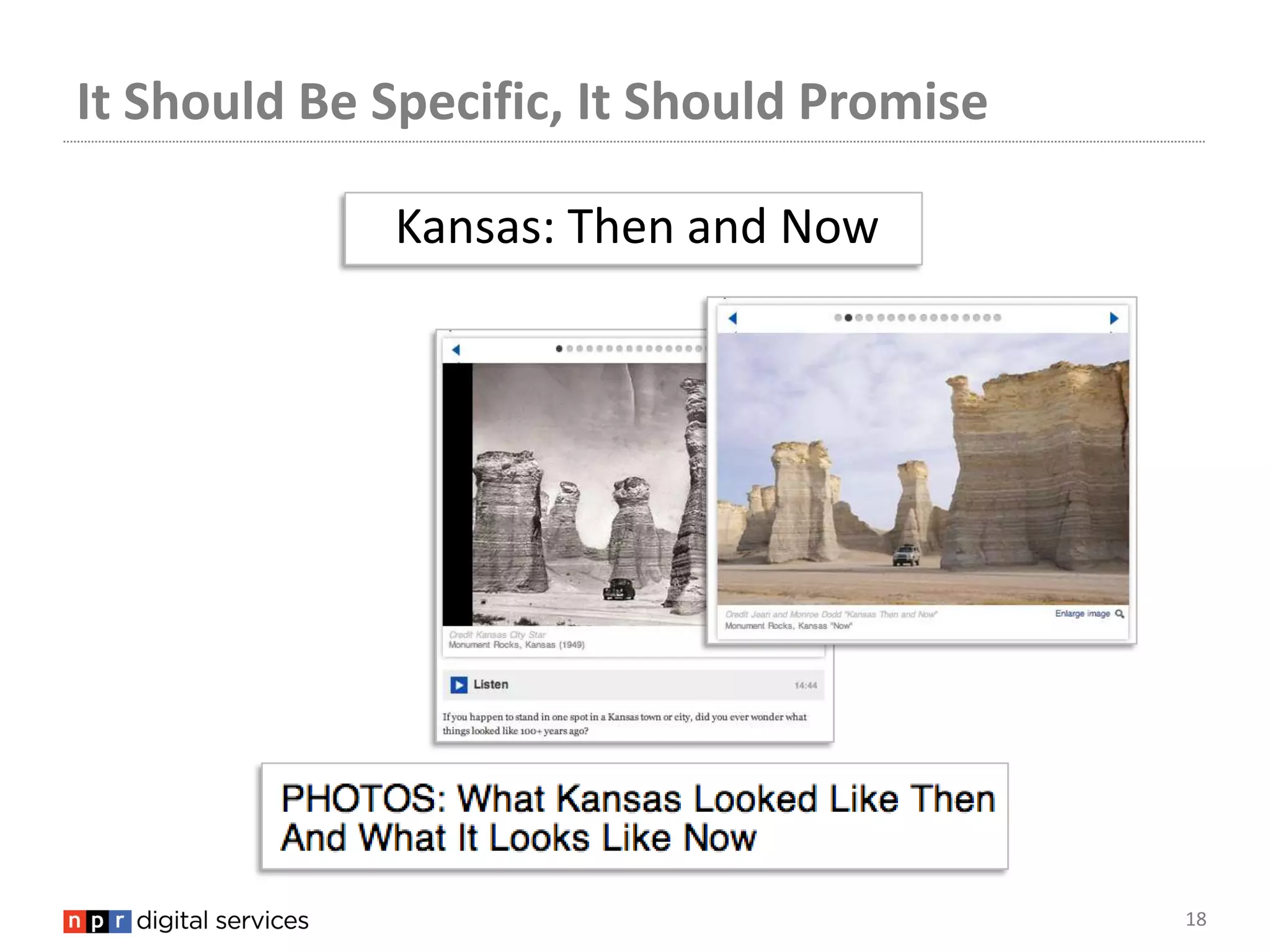 It Should Be Specific, It Should Promise

             Kansas: Then and Now




                                           18
 