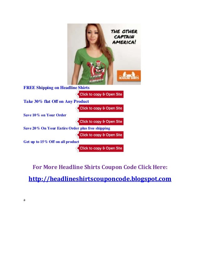 Headline shirts coupon code