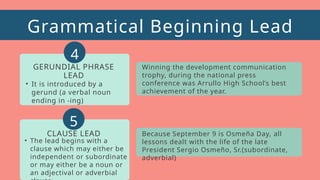 Effective Headline Writing and Lead Techniques for News Stories | PPTX