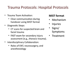 Comprehensive Management of Head, Neck, and Face Trauma for Paramedics ...