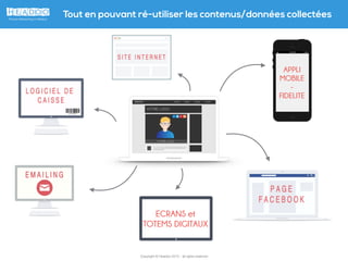 Copyright © Headoo 2015 - all rights reserved
Ecrans et Totems Digitaux
Page facebookSite internet
Emailing
(BDD qualifiée)
Tout en pouvant ré-utiliser les contenus/données collectées
 