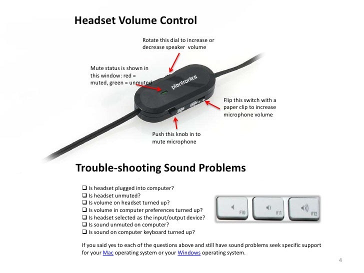 Headset Instructions Plantronics mx500i