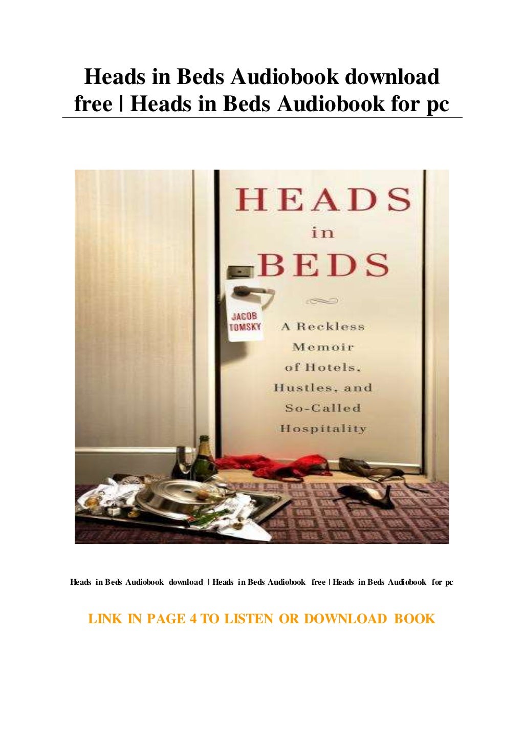 Heads in Beds Audiobook download free Heads in Beds Audiobook for pc