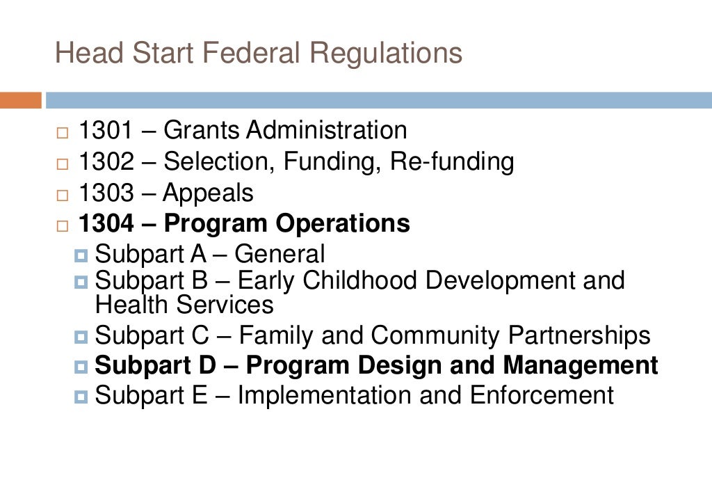 Head Start Program Governance Training 101