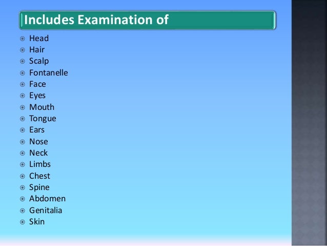 Head To Foot Examination In Paediatrics