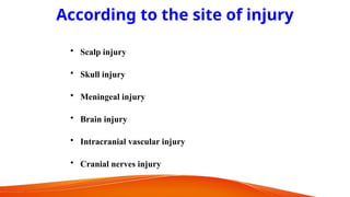 HEAD TRAUMA Notes for Medical students. | PPTX