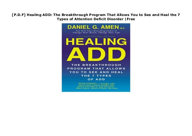  P D F Healing ADD The Breakthrough Program That Allows You To See