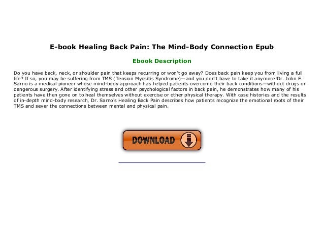 E-book Healing Back Pain: The Mind-Body Connection Epub