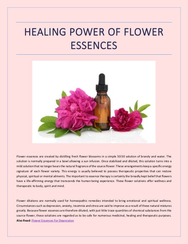 Healing power of flower essences Healing power of flower essences