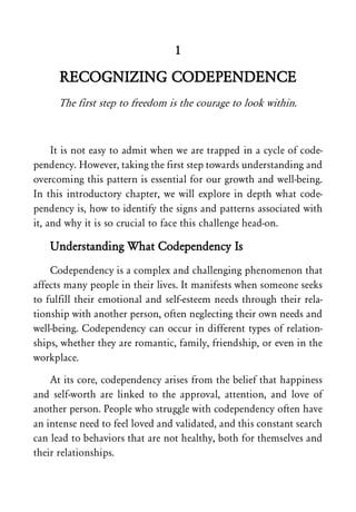 Codependence Patterns.pdf Healing the Codependency - Leonardo Tavares - Preview | PDF