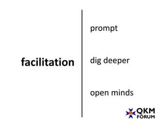 prompt


facilitation   dig deeper


               open minds
 