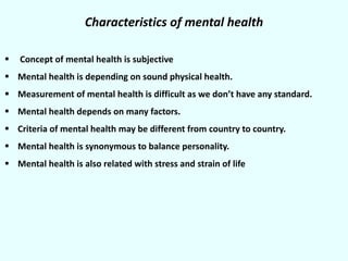 Health And Mental Health Health And Mental Health