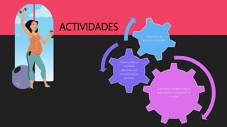ACTIVIDADES
Calculadora energética para el
gasto calórico o la duración de
actividad.
Añade o edita las
actividades
deportivas que
necesites para tus
pacientes.
Planificador de
ejercicios y de la dieta
 