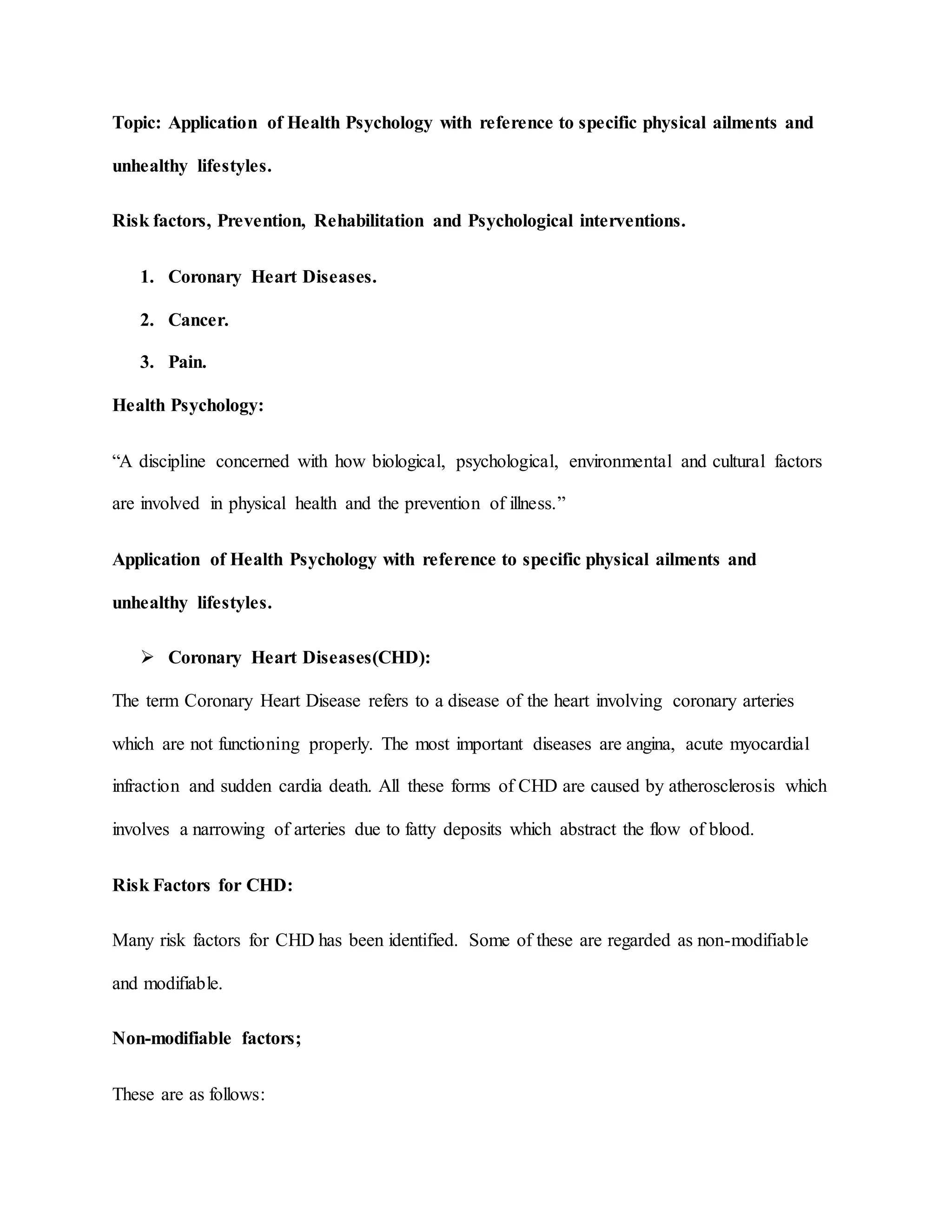 Health Psychology | PDF