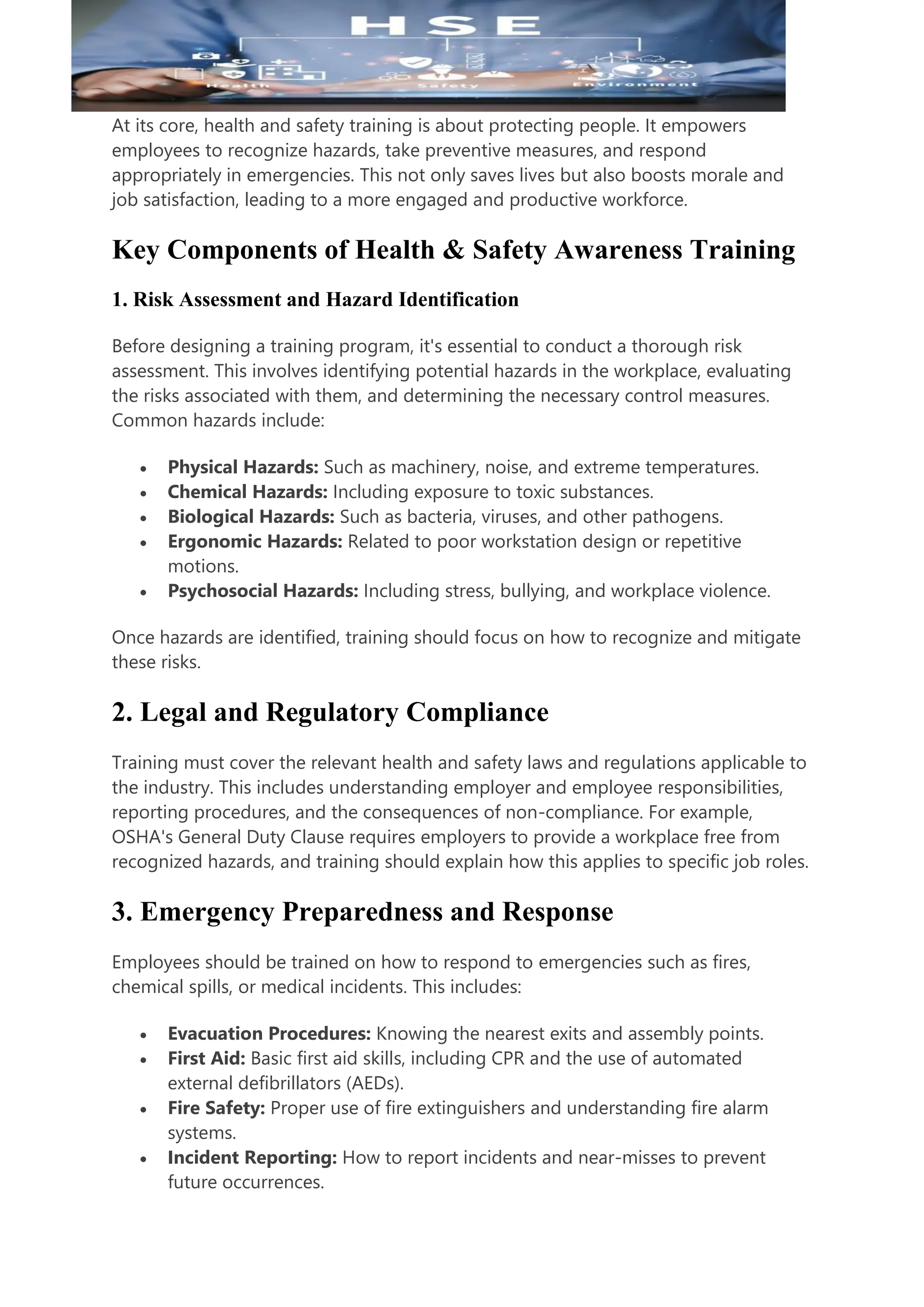 Health Safety Awareness Training A Comprehensive Guide Pdf