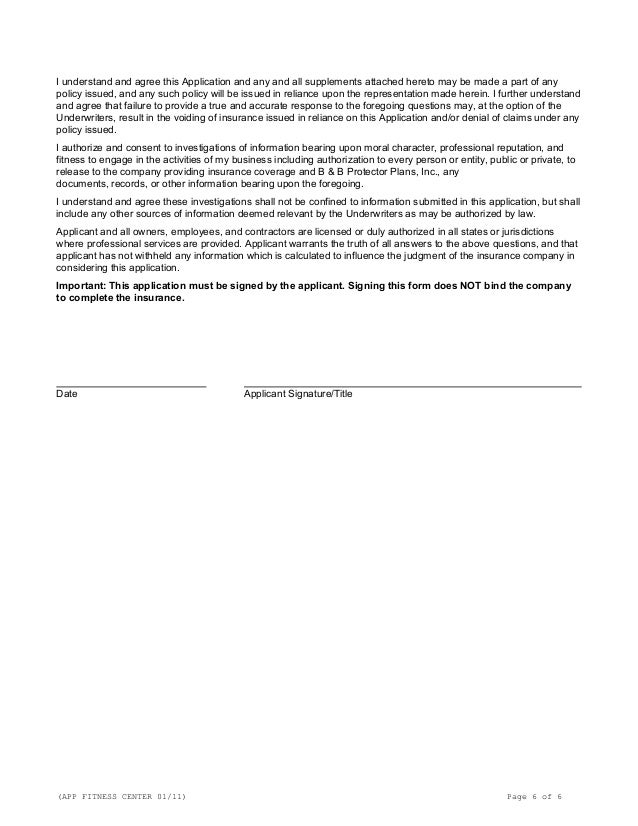 healthcare professional liability insurance Application