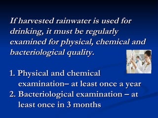 Health And Safety Of Rainwater Harvesting