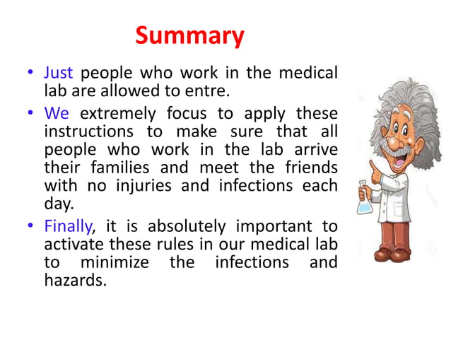 Health and-safety-rules in the medical lab | PPT