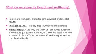 HEALTH AND WELL BEING PPT FOR KIDS AND ADULT | PPT