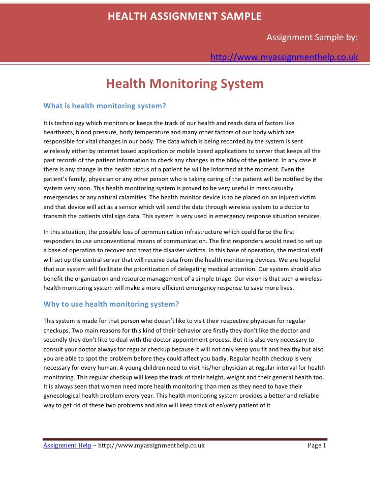 health assessment assignment slideshare