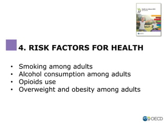 4. RISK FACTORS FOR HEALTH
• Smoking among adults
• Alcohol consumption among adults
• Opioids use
• Overweight and obesit...