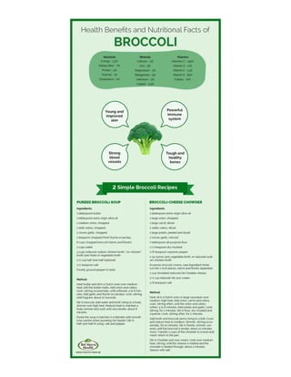 Health Benefits of Nutritional Facts of Broccoli