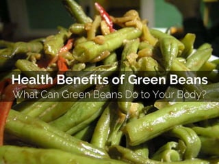 Health benefits-of-green-beans