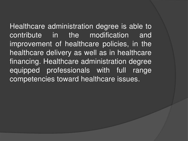 health service administration degree