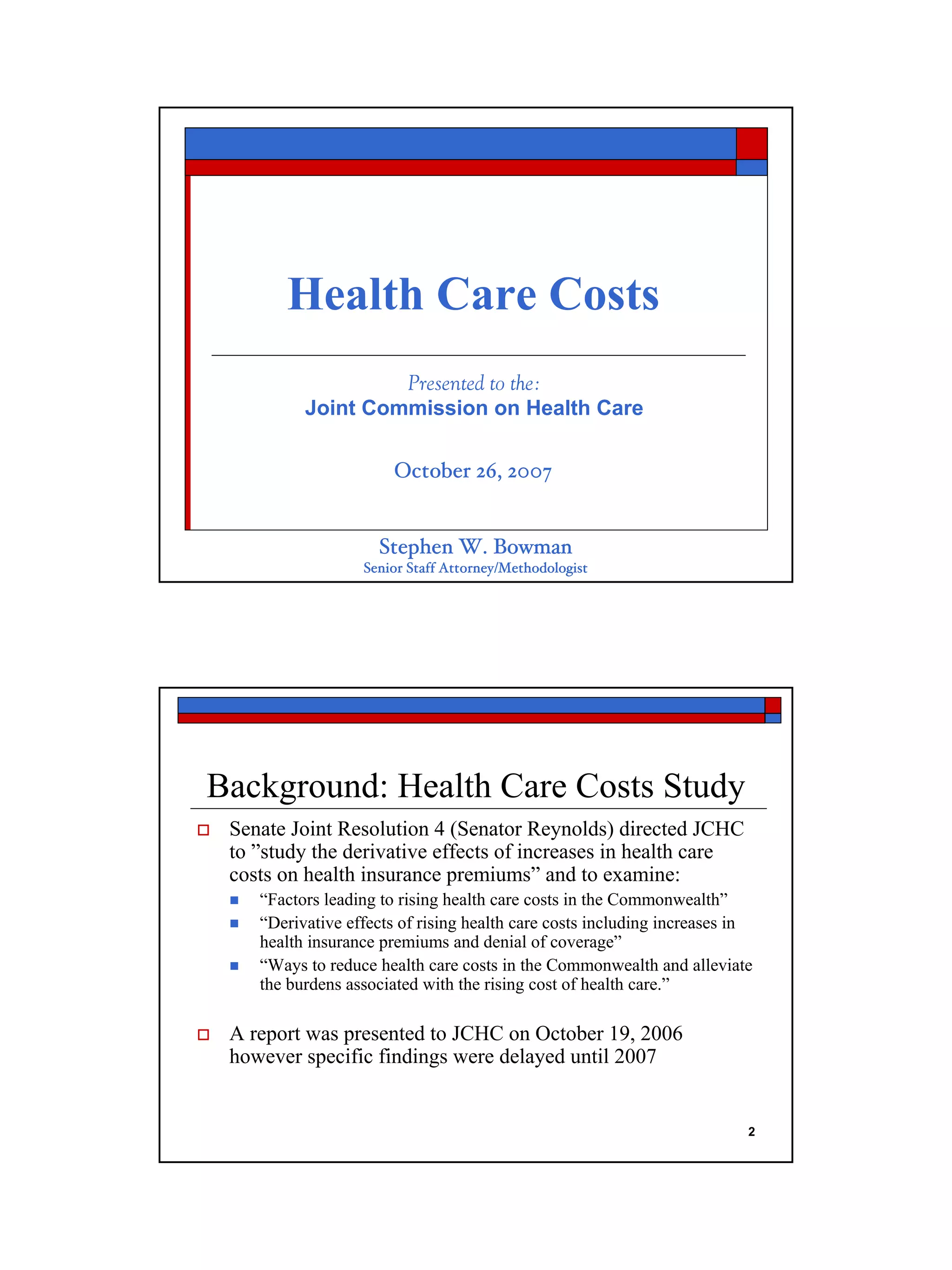Health Care Costs