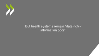 But health systems remain “data rich -
information poor”
 