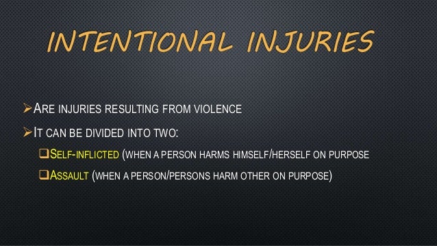Health intentional injuries