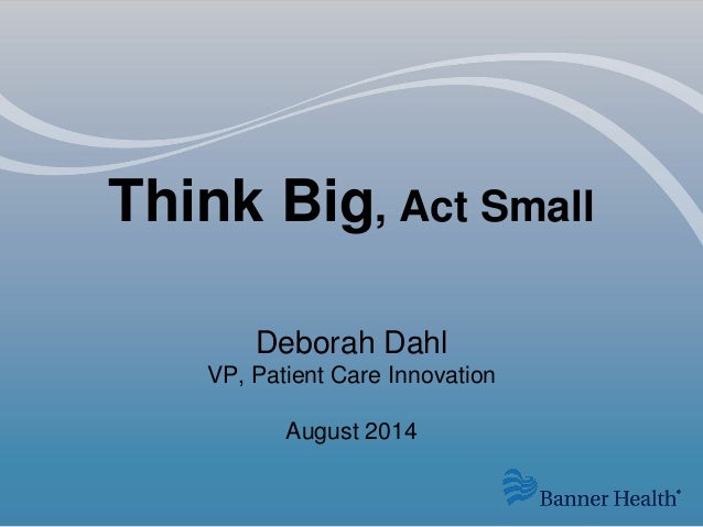 Health It Summit In Seattle 2014 Think Big Act Small With Debora