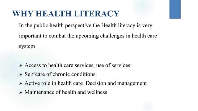 Health literacy | PPT