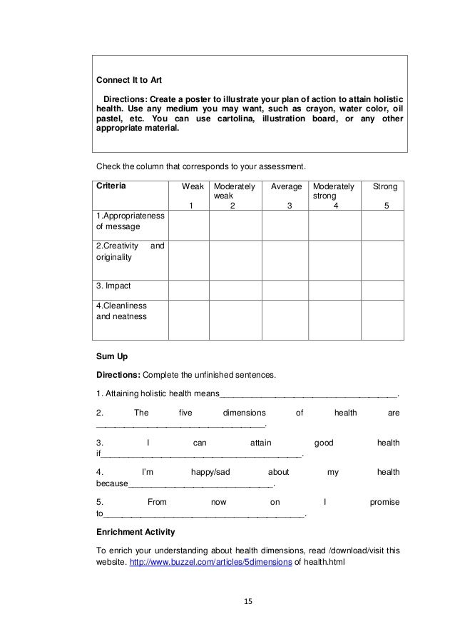 grade 7 health module