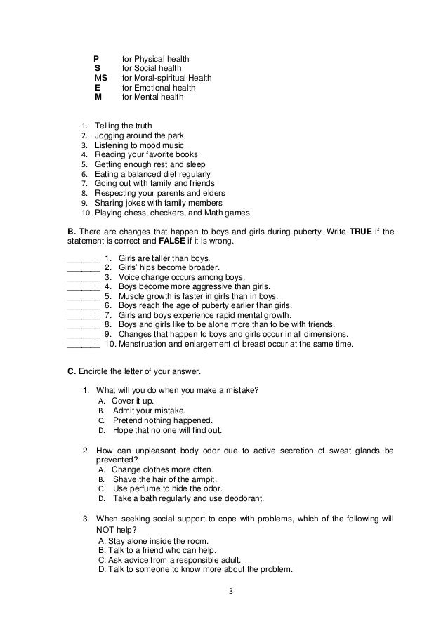 Grade 7 health module Grade 7 health module