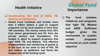Health - Significance of Global Health Initiatives | PPTX