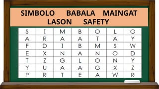 SIMBOLO BABALA MAINGAT
LASON SAFETY
 