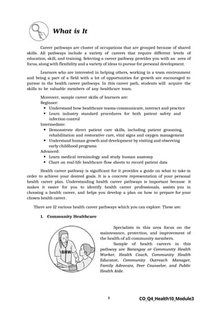 Comprehensive Guide to Selecting a Health Career Pathway for Grade 10 ...