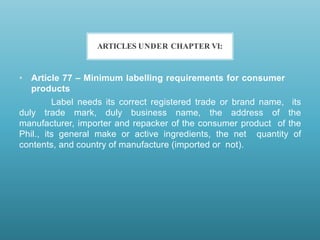 Article 77example Explained Health 10 consumer welfare and protection | PPTX