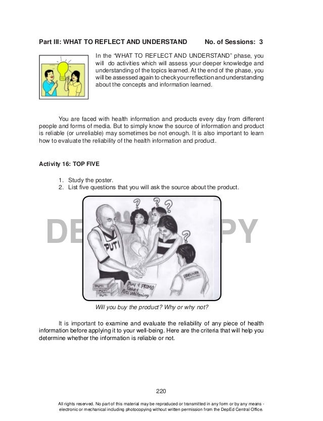 Grade 10 Health - Learning Material {Unit 1: Consumer Health}