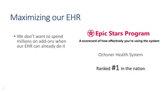 Mobile Health at Ochsner: The Apple HealthKit and Epic EMR Integration