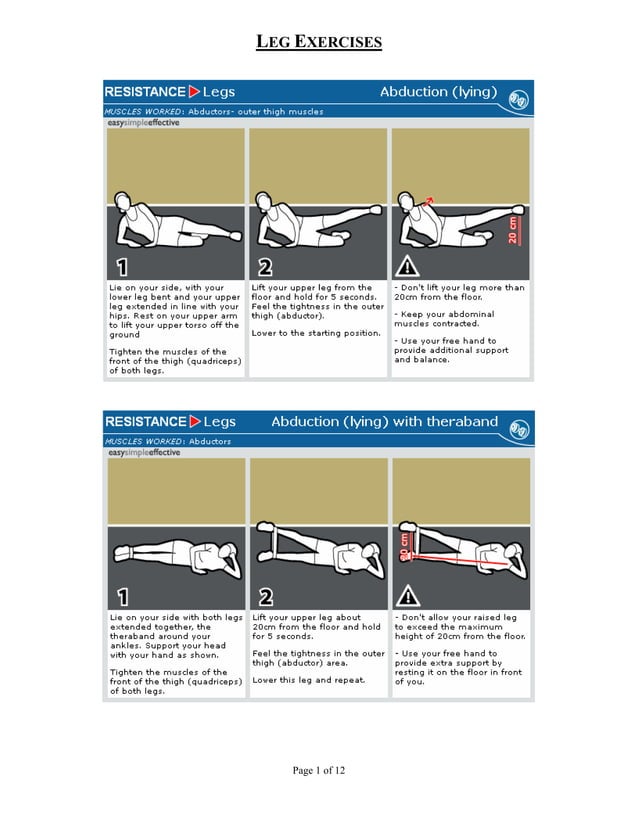 Health 24 & Virgin Active Leg Exercises PDF