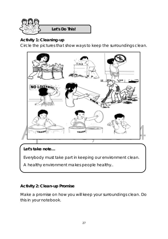 health education worksheets for grade 3